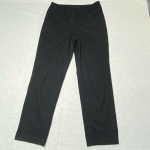 TALBOTS Perfect Chino Curvy Women 10 Black Dress Pants Business Mid Rise Trouser